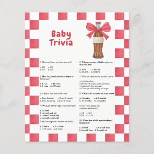 Bottle soda - Baby Trivia Baby Shower Game