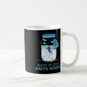Bottle Up Life's Beautiful Moments Skiing Bottle Coffee Mug