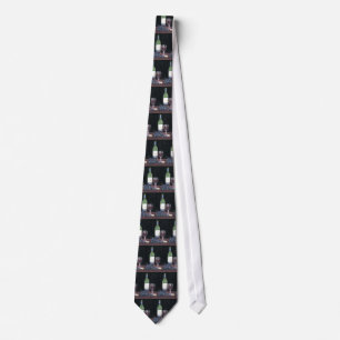 Bottle Wine and Grapes Tie