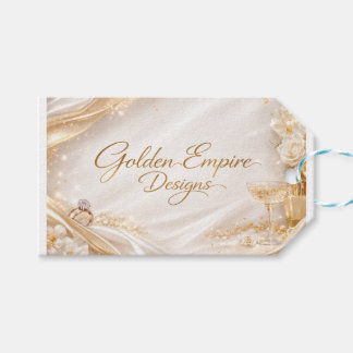 Bottle with custom design that matches. gift tags