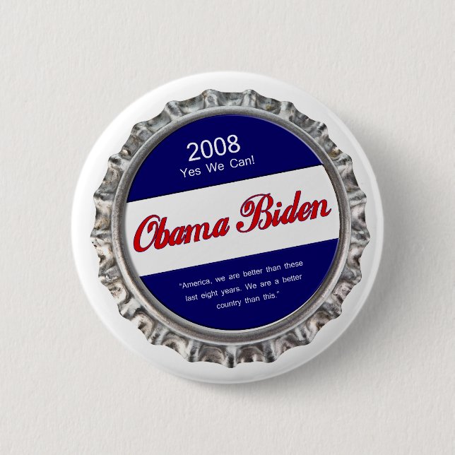 bottlecap obama biden 2 inch round button (Front)