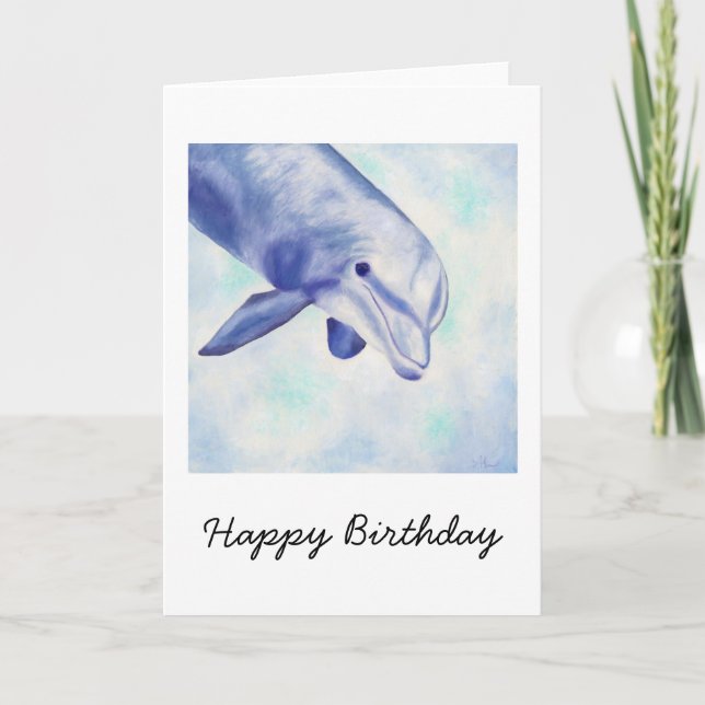 Bottlenose Dolphin BIrthday Card (Front)