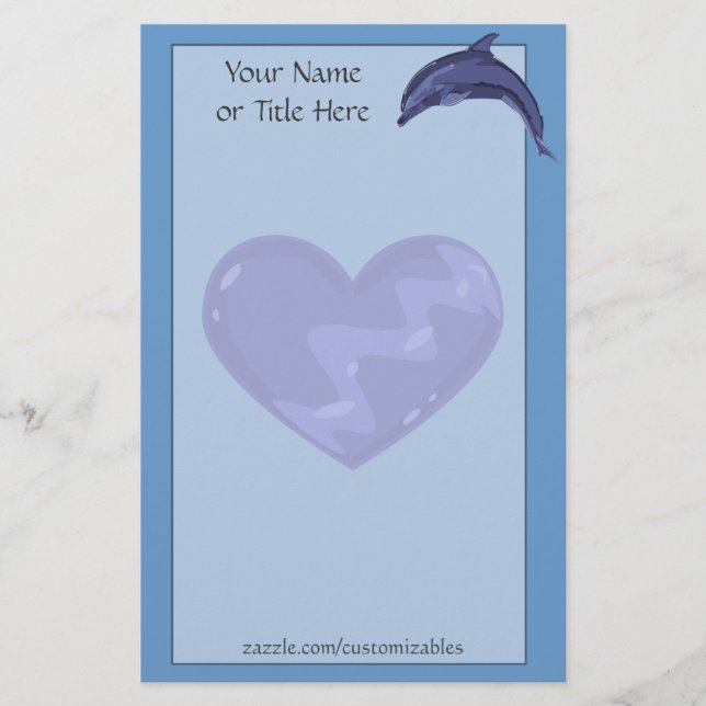 Bottlenose Dolphin Stationery (Front)