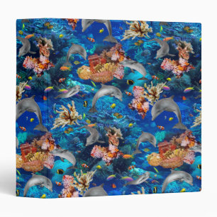 Bottlenose Dolphins Underwater Binder