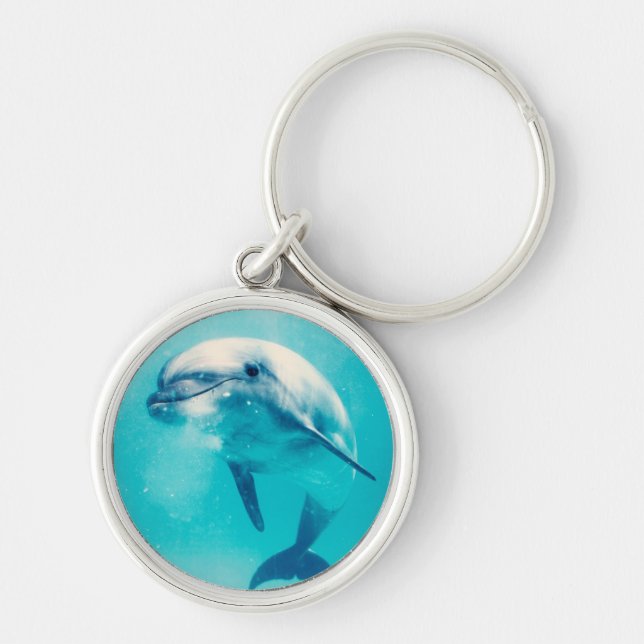 Bottlenosed Dolphin Underwater Keychain (Front)
