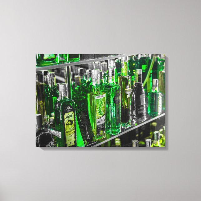 Bottles of Absinthe Stretched Canvas Print (Front)