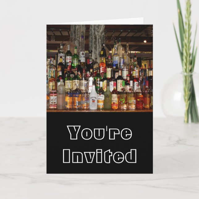 Bottles of Liquor Invitation (Front)
