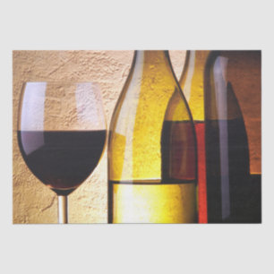 Bottles of Red & White Wine Glass of Red Wine  Tissue Paper