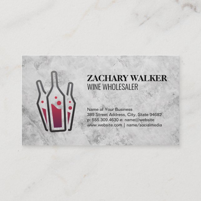 Bottles of Red Wine Appointment Card (Back)