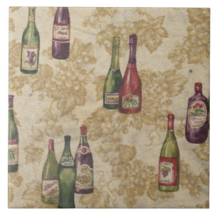 Bottles of Wine Ceramic Tile