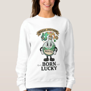 Botto Born Lucky Magic Potion Retro Cartoon Mascot Sweatshirt