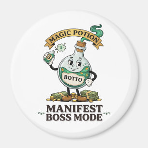 Botto Manifest Boss Mode Retro 1930s Cartoon Potio Magnet