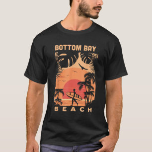 Bottom Bay Beach Sunset Summer Vacation Vintage So T-Shirt