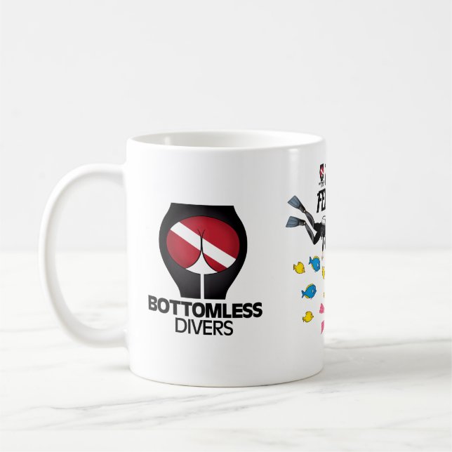 Bottom Feeders Scuba Diving Coffee Mug (Left)