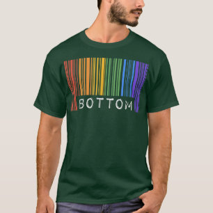 Bottom Gay Pride Flag Barcode LGBTQ Month Aestheti T-Shirt