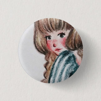 Bottom: Girl 1 Inch Round Button