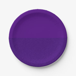 Bottom Glitter Purple Paper Plate – Customizable