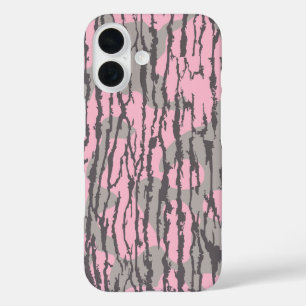 Bottom Lands Camo Pink for Women and Girls iPhone 16 Case
