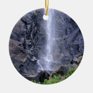 Bottom of Bridalveil Falls, Yosemite, CA Ceramic Ornament