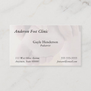 Bottom of foot business card