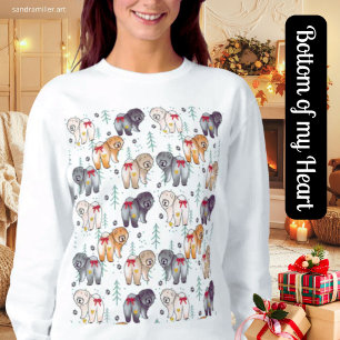 BOTTOM OF MY HEART 5 chow colors front & back Sweatshirt