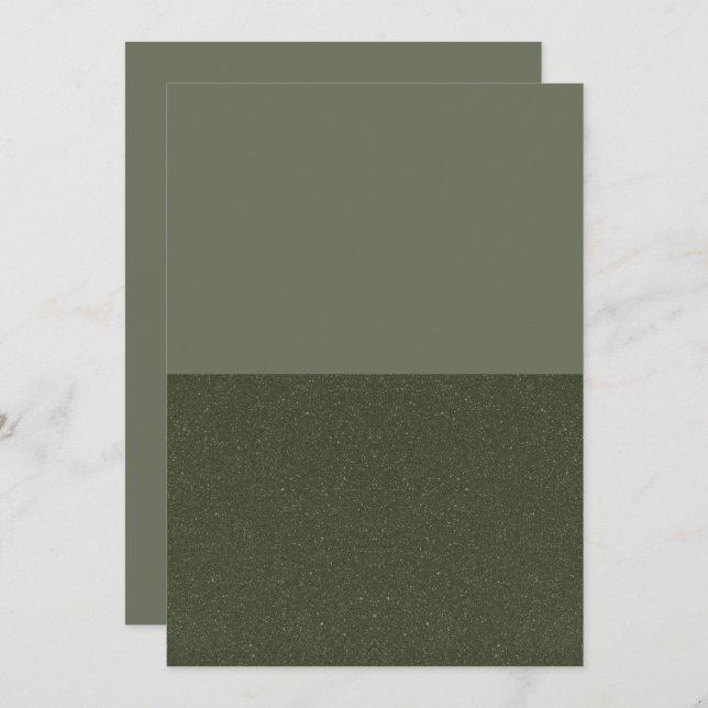 Bottom Textured Moss Green Menu – Customizable (Front/Back)