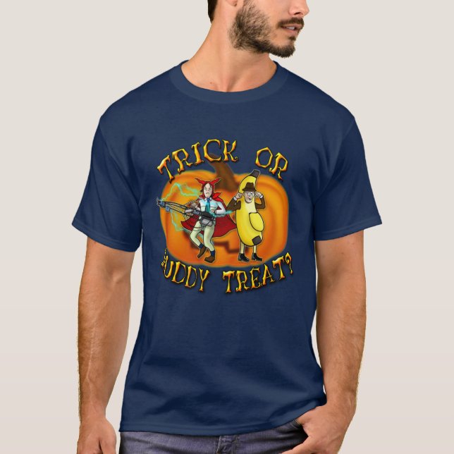 BOTTOM TRICK OR RUDDY TREAT Oversized T-Shirt (Front)