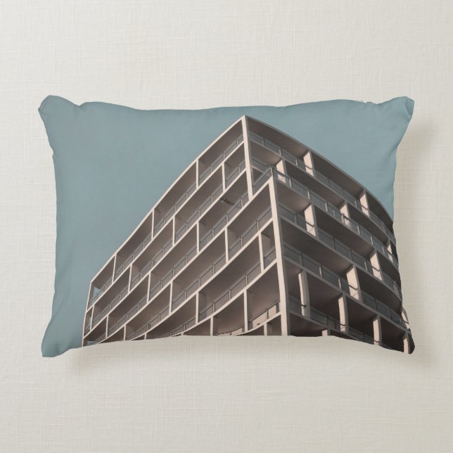 BOTTOM VIEW OF HIGH RISE BUILDING ACCENT PILLOW (Front)