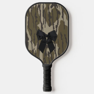 Bottomland Camo Cute Bow Ribbon for Women and Girl Pickleball Paddle