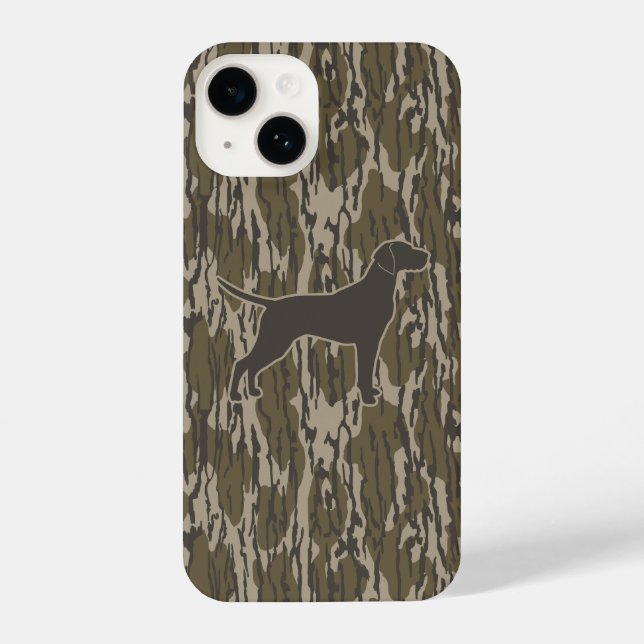 Bottomland Camo Hunter Dog Hunting Season iPhone Case (Back)