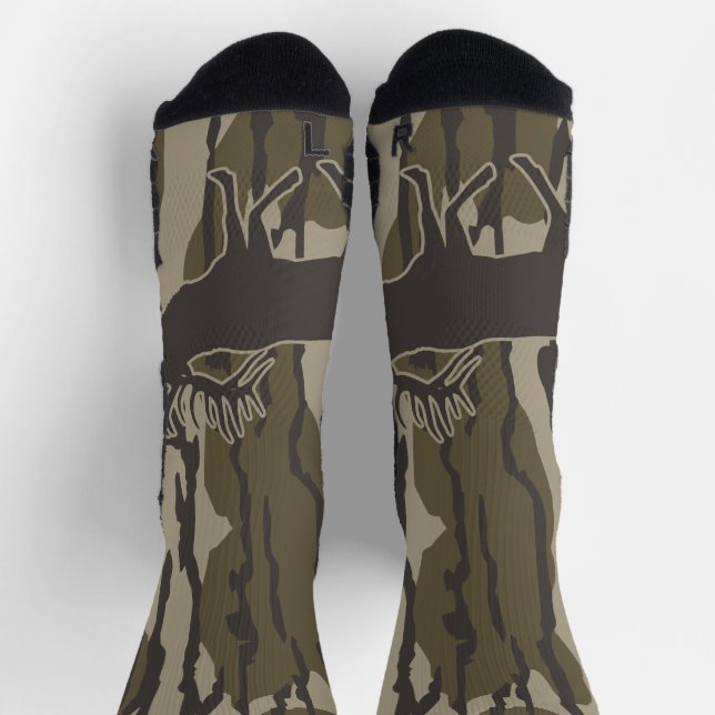 Bottomland Camo Hunting Elk Socks (Top)