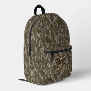 Bottomland Camo Leopard Bow Ribbon Hunting Women Printed Backpack