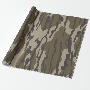 Bottomland Camo Old School Camouflage Wrapping Paper