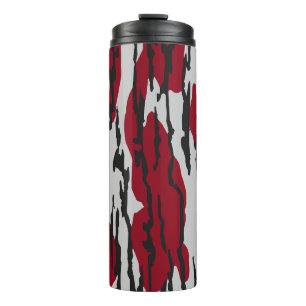 Bottomland Camo red and White pattern boys girls Thermal Tumbler