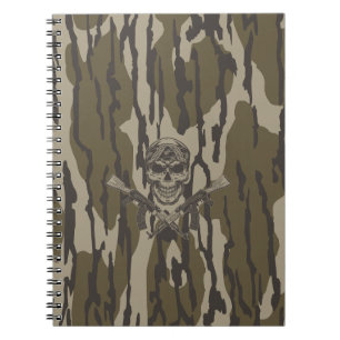 Bottomland Camo Vintage Classic Rifle and Skull Notebook