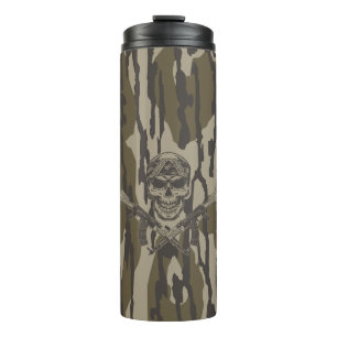 Bottomland Camo Vintage Classic Rifle and Skull Thermal Tumbler