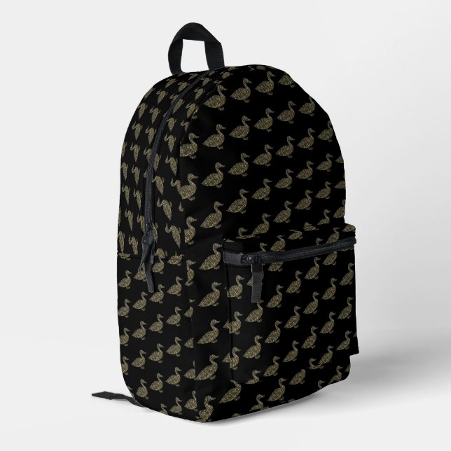 Bottomland Camo Waterfowl Duck Hunting Printed Backpack (Back Corner Left)