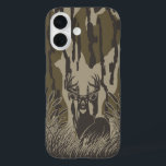 Bottomland camo whitetail deer buck hunting camo iPhone 16 case<br><div class="desc">Bottomland camo whitetail deer buck hunting camo is a specialized hunting camouflage designed for optimal concealment in woodland and lowland environments. Featuring earthy tones and natural patterns, it blends seamlessly with the forest, enhancing stealth and effectiveness for deer hunters. This camo ensures hunters remain undetected, improving their hunting strategies in...</div>
