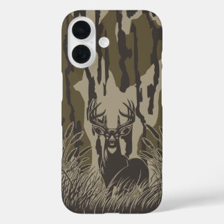 Bottomland camo whitetail deer buck hunting camo iPhone 16 case
