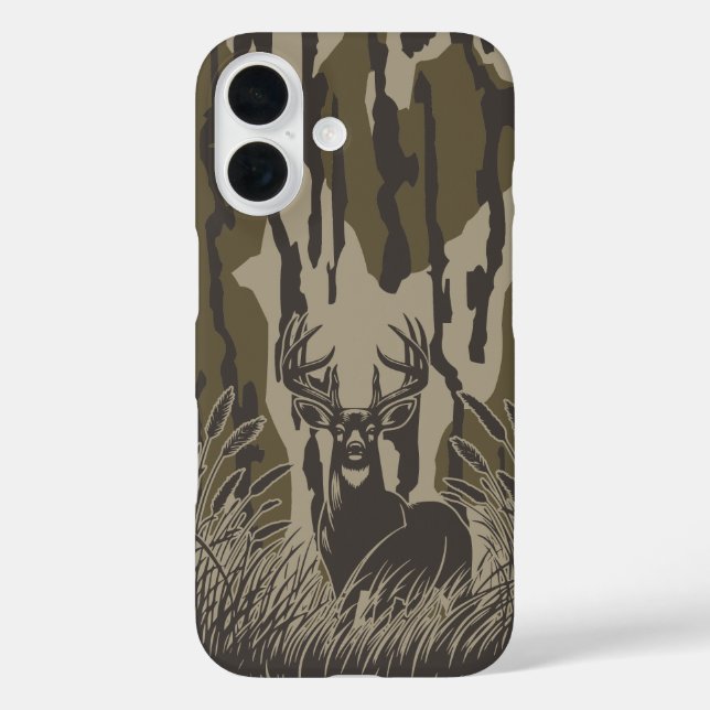 Bottomland camo whitetail deer buck hunting camo Case-Mate iPhone case (Back)