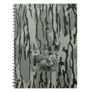 Bottomland Camo Whitetail Deer Mule Deer Pronghorn Notebook