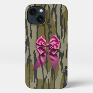 Bottomland Camo Women's Cute pink Bow Ribbon iPhone 13 Case
