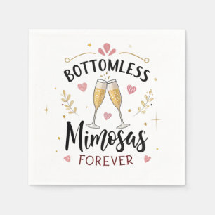 Bottomless Mimosas Forever Napkins - Brunch Party