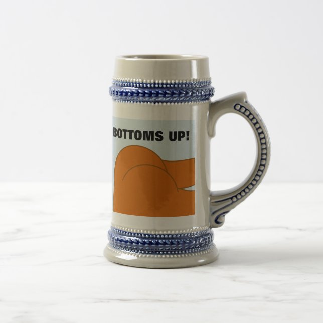 BOTTOMS UP BARE BUTT FUNNY BEER STEIN (Right)