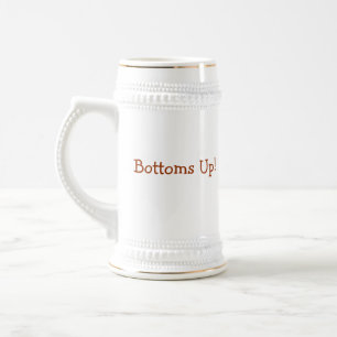 Bottoms Up Beer Stein