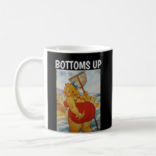 BOTTOMS UP BIG BUTT FUNNY COFFEE MUGS