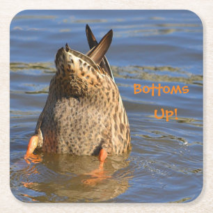 Bottoms Up Duck Party Coaster