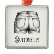 Bottoms Up! Funny White Elephant Gift Christmas