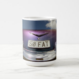 Bottoms Up SO FAT Rear End classic car wide angle Coffee Mug
