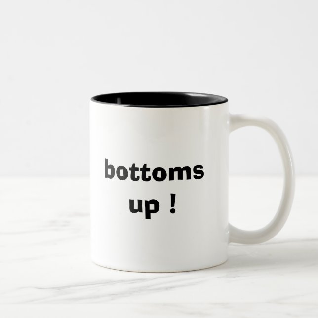 bottoms up ! Two-Tone coffee mug (Right)